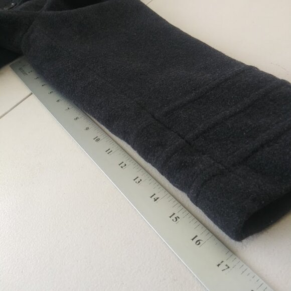 St. John's Bay women's size L black cashmere blend pea coat - Picture 4 of 16